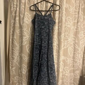 Pact Blue Spaghetti Strap Sundress Midi